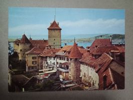 Ak Murten Morat mit Schloss