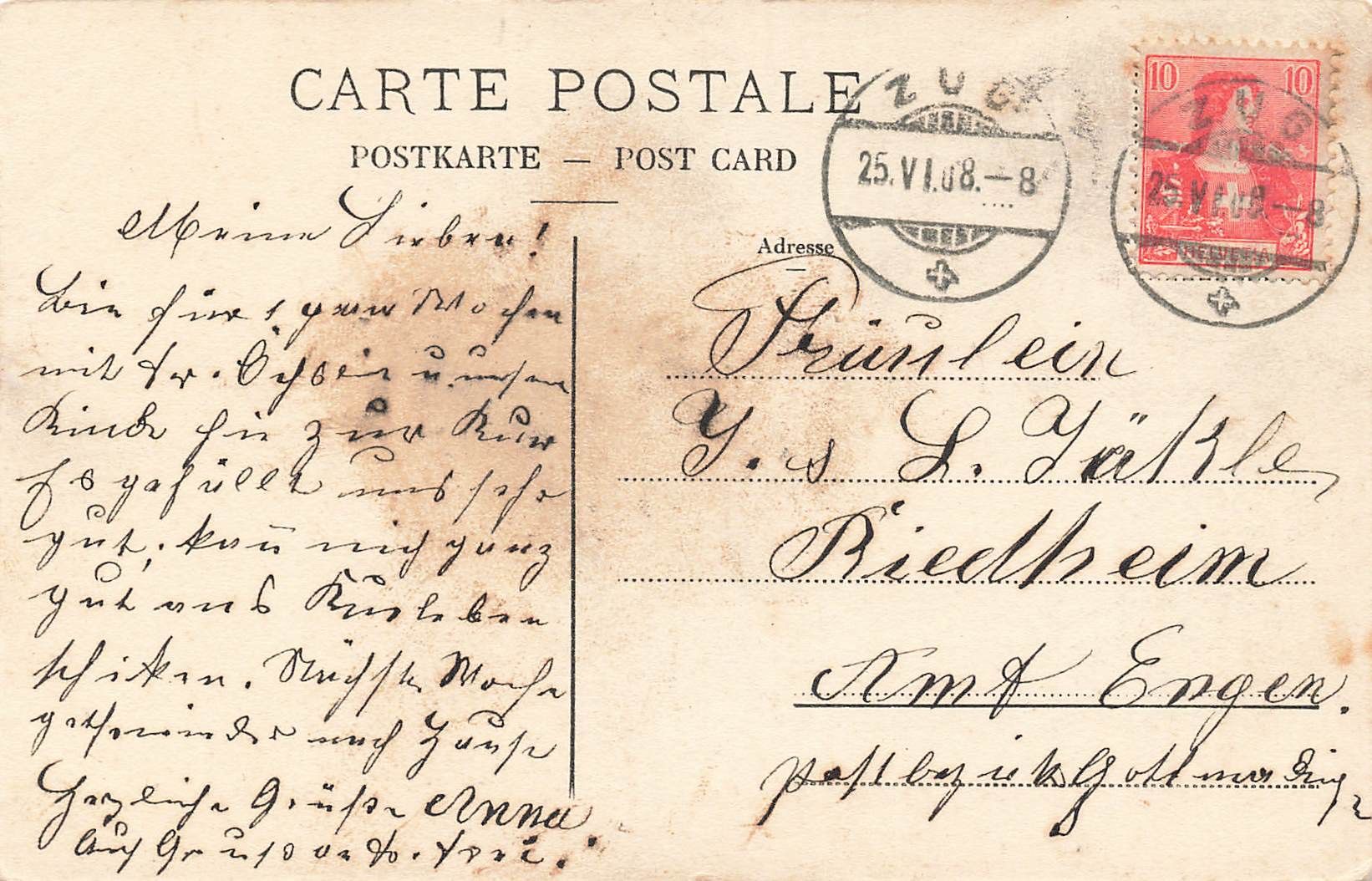 Cartoline postali: hotel und Pension Guggithal Zug Schweiz – Usato da Biasca venduto da Blenio71 1