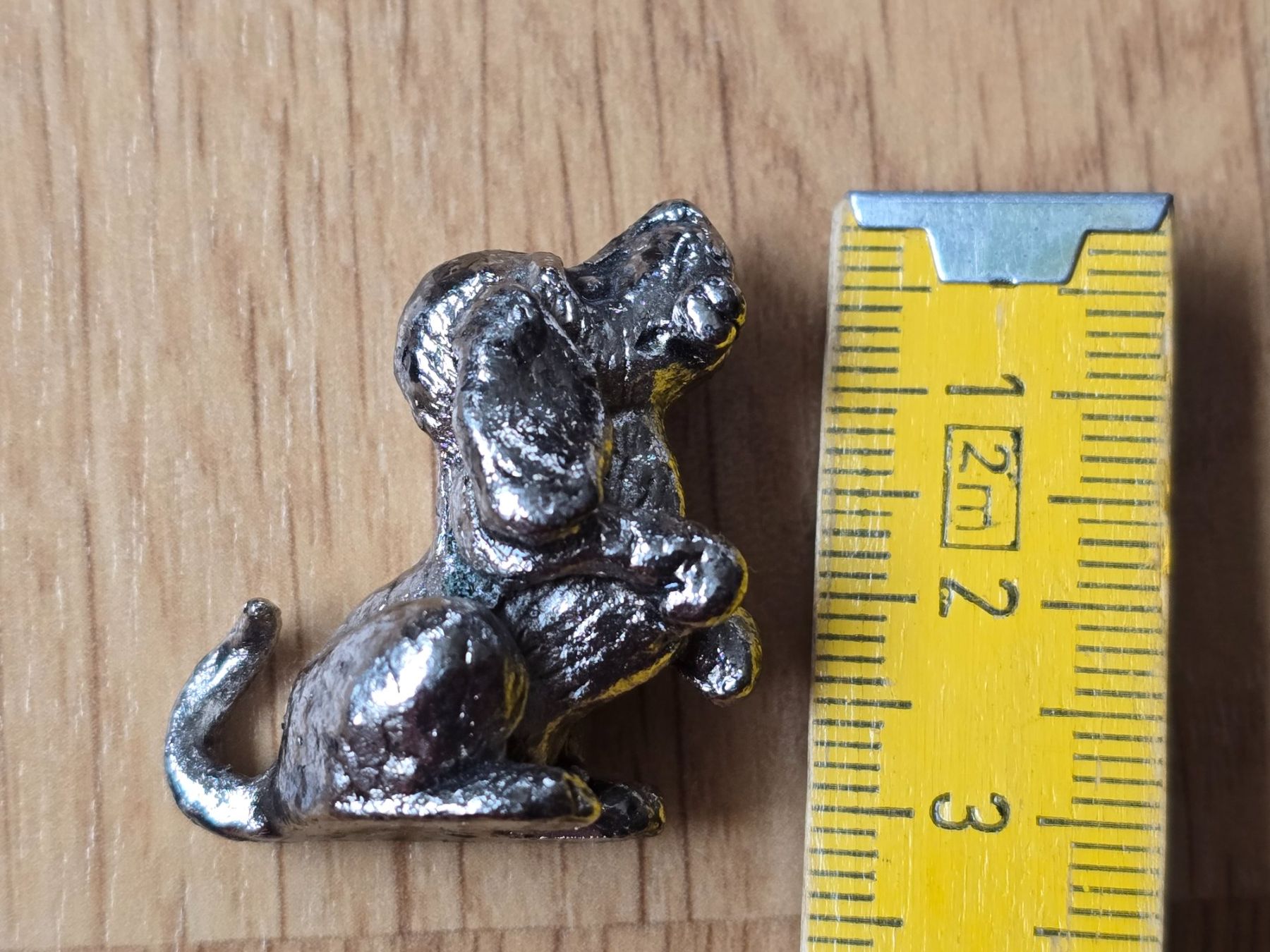 Statuette: Silberner Dackel Welpe Deko Figur – Usato da Büttikon AG venduto da Amineah 1