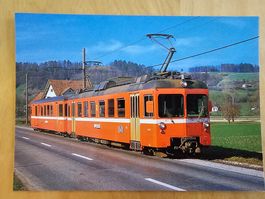 Postkarte Wynental - und Suhrentalbahn WSB Pendelzug Be 4/4