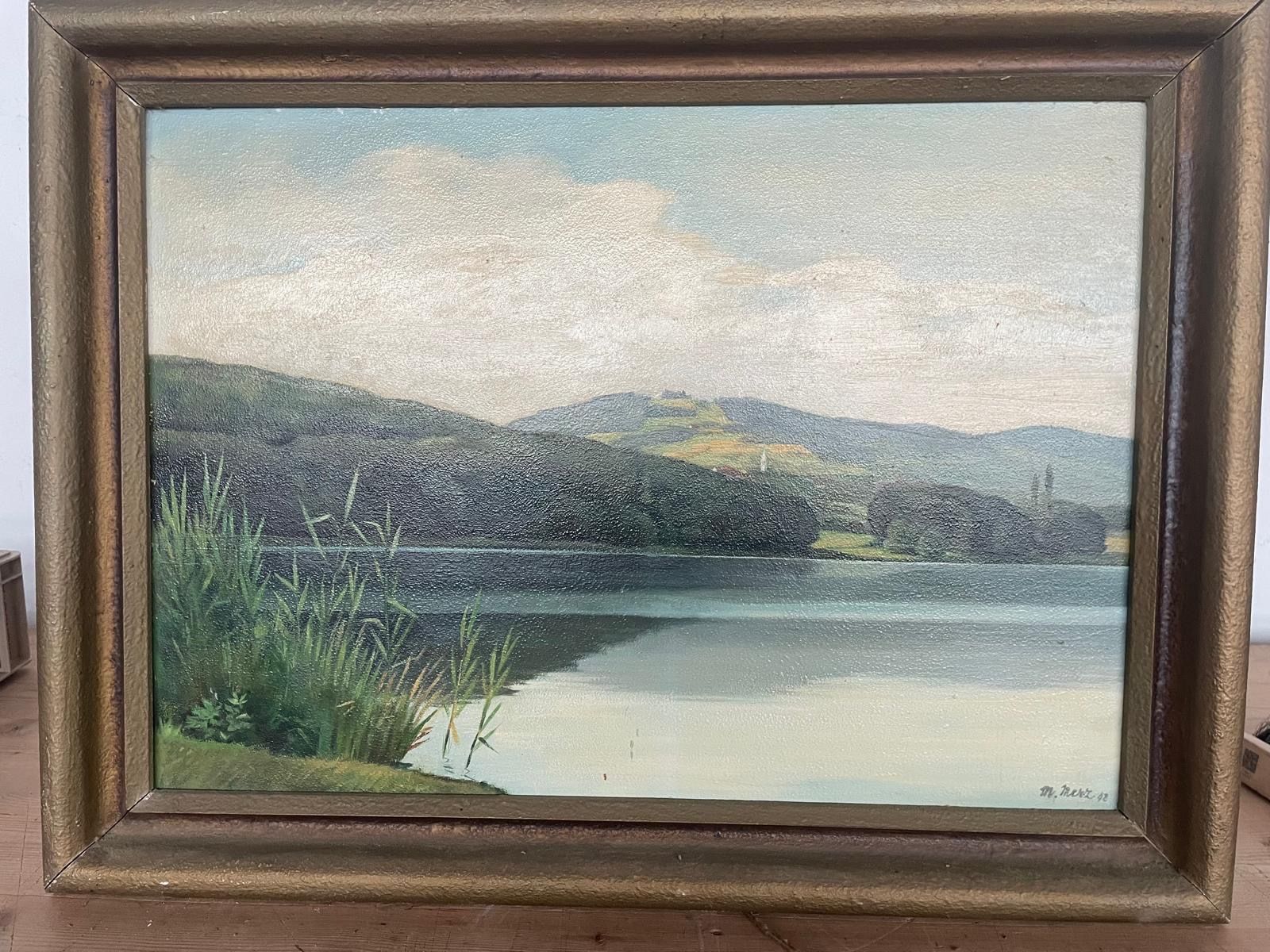Dipinti: Gemälde M. Merz 84x55cm – Usato da Hitzkirch venduto da Reliko