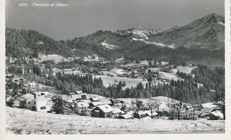 Cartoline postali: Chesière - et Villars + 1955 – Usato da Emmenbrücke venduto da teestube