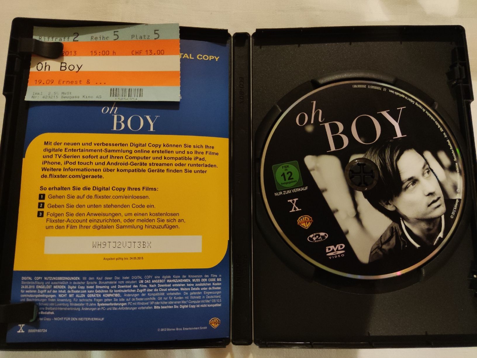 Tutti i DVDs: Oh Boy - mit Tom Schilling (DVD) – Usato da Oberembrach venduto da giu_7ksd 2