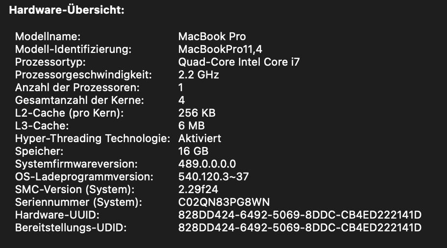 Apple Notebook: MacBook Pro 15 Zoll 256GB silber – Usato da Villigen venduto da ONITRO81 4