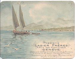 GENÈVE, carte publicitaire de la maison Lagier frère