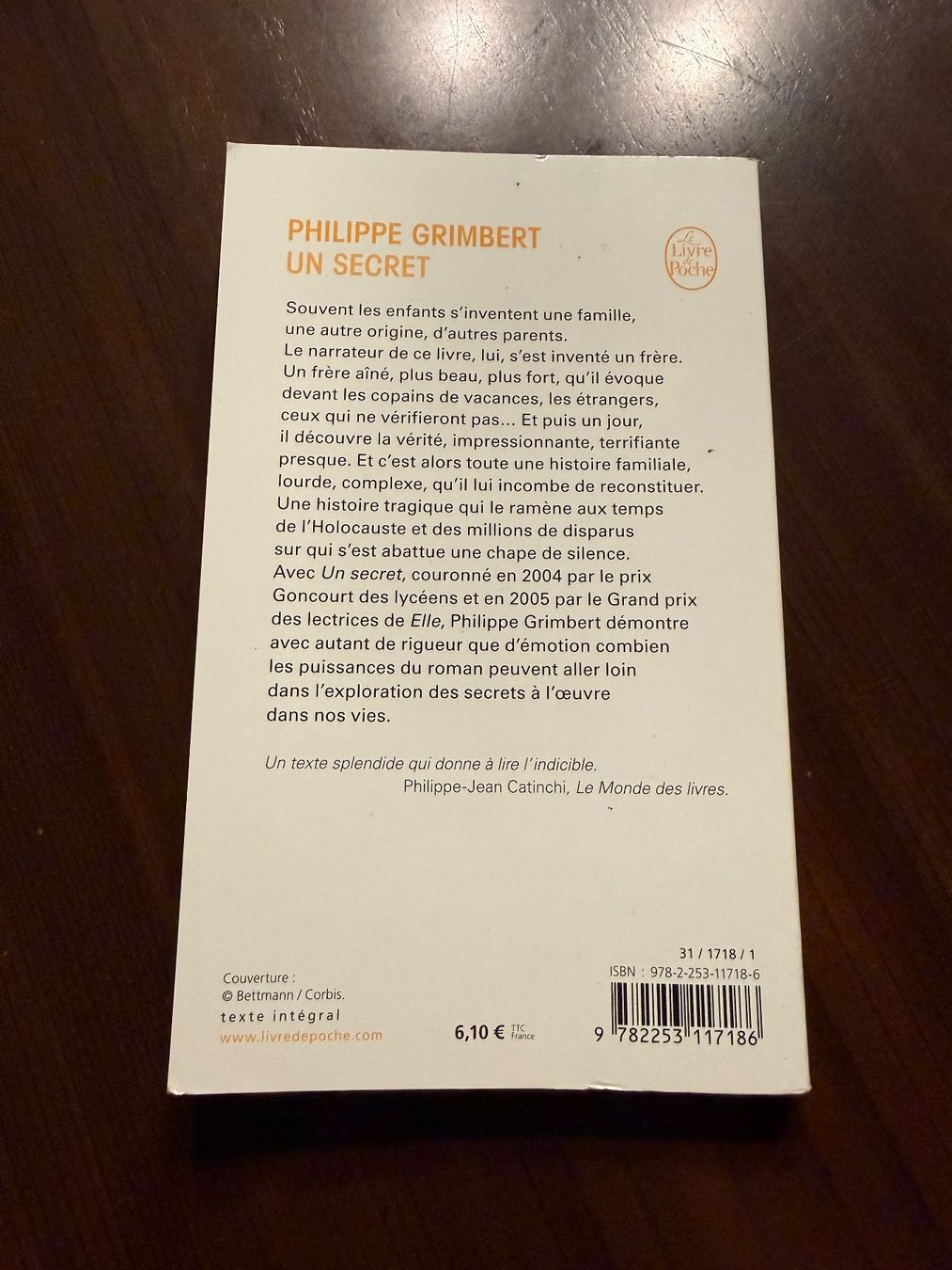 Libri: Buch Un Secret von Philippe Grimbert – Usato da Langenbruck venduto da caro_linej 1