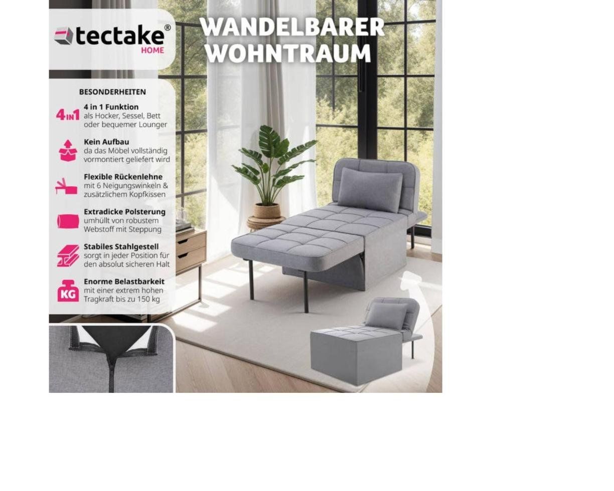 Sgabelli: Schlafhocker Ponto 4in1 grau - Gratis Versand – Nuovo e nell'imballaggio originale da Kleinwangen venduto da Maluwa_GmbH 1