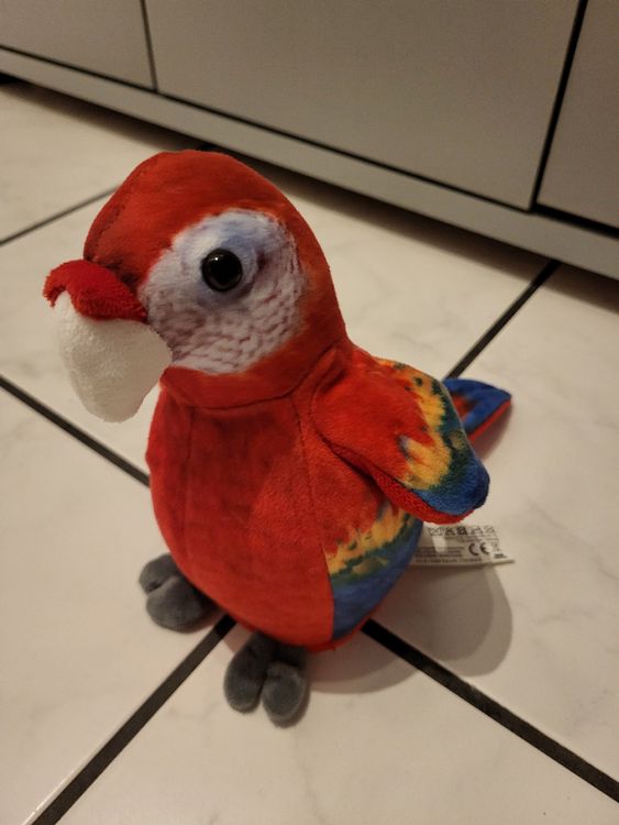 Toyvian 2er Set Piratenpapageien Plüschtiere - Schulterpapagei Für Kostüme Und Partys 20x20x17cm