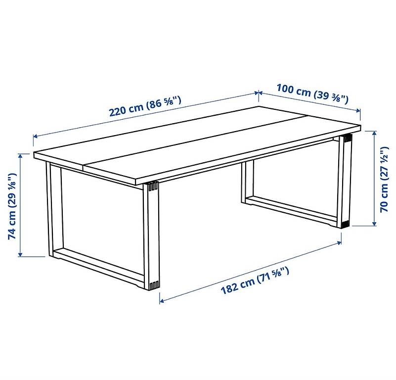 Tavoli: Esstisch Ikea Mörbylanga Eichenfurnier – Usato da Bottmingen venduto da sajul 3