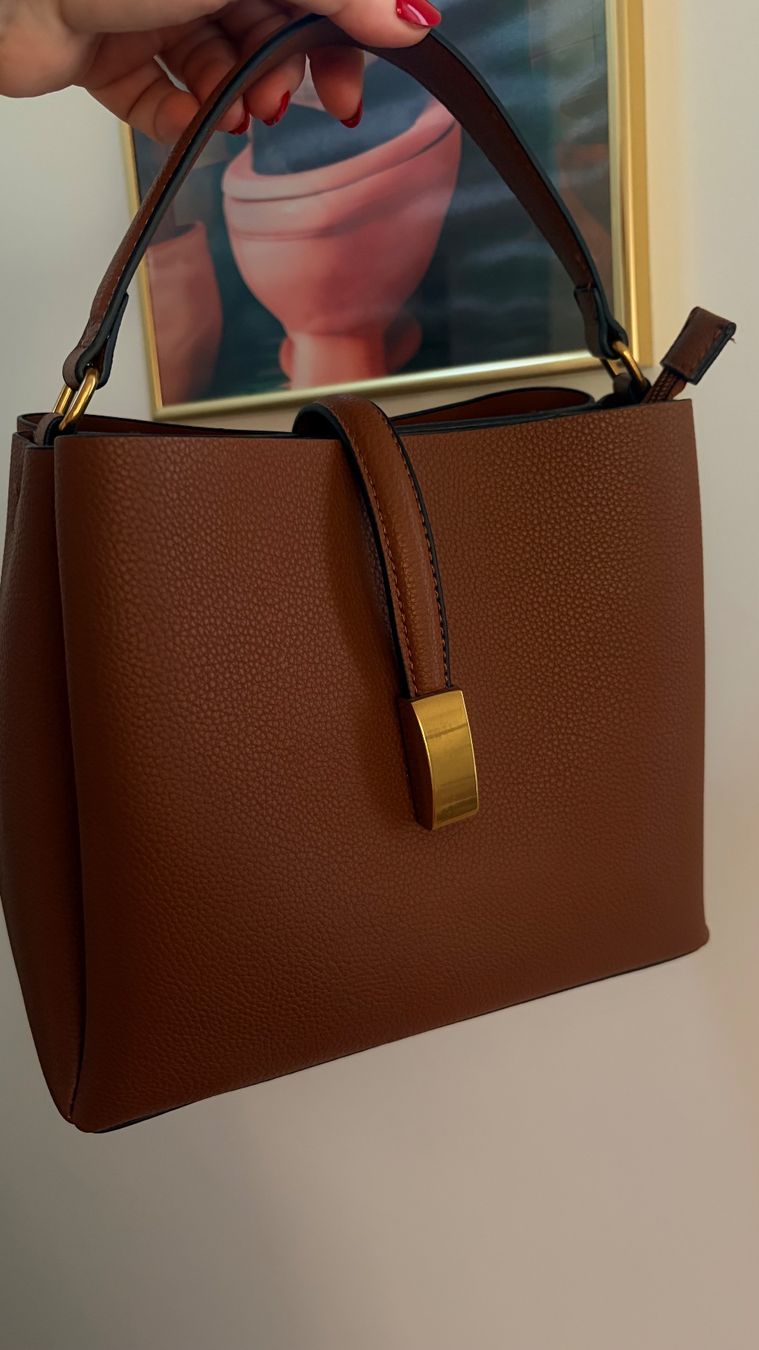C&A Borse da donna: Superleichte Tasche braun Hand oder Schulter getragen – Nuovo e nell'imballaggio originale da Frauenfeld venduto da Vanityroom 7