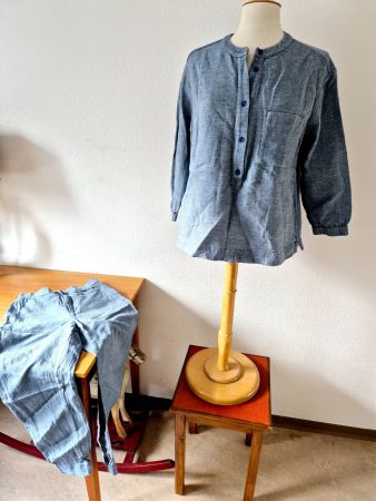NAH/ STUDIO 2 TEILE LEINEN TUNIKA HOSE ANZUG OVERALL JUMPSUI