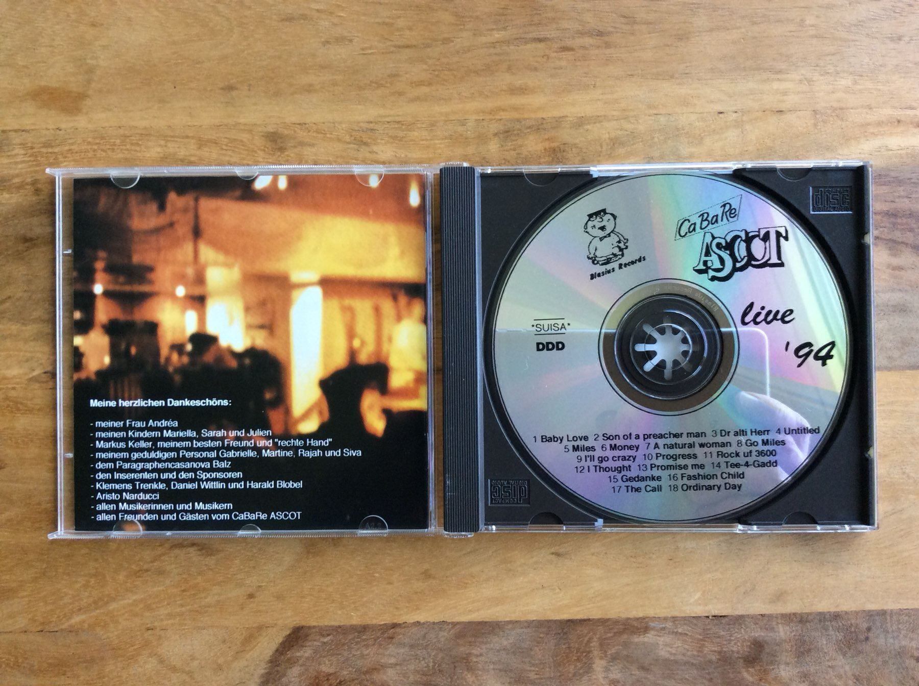 CD: CD Ascot - Live 94 (NM) – Usato da Horgen venduto da flyingpenguin2000 1