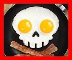Totenkopf Spiegelei Form Skull Silikon Pfanne Frühstück Skul