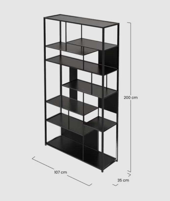 Scaffali: Stylisches schwarzes Stahlregal – Usato da Zürich venduto da LaTallia 3