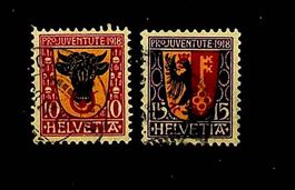 PRO JUVENTUTE 1918  P10-11 OBLITÉRÉS. SBK 65.00 / S45