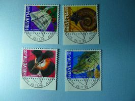 1998 Pro Juventute J348 bis J351 Weihnachtsmarke ET Voll