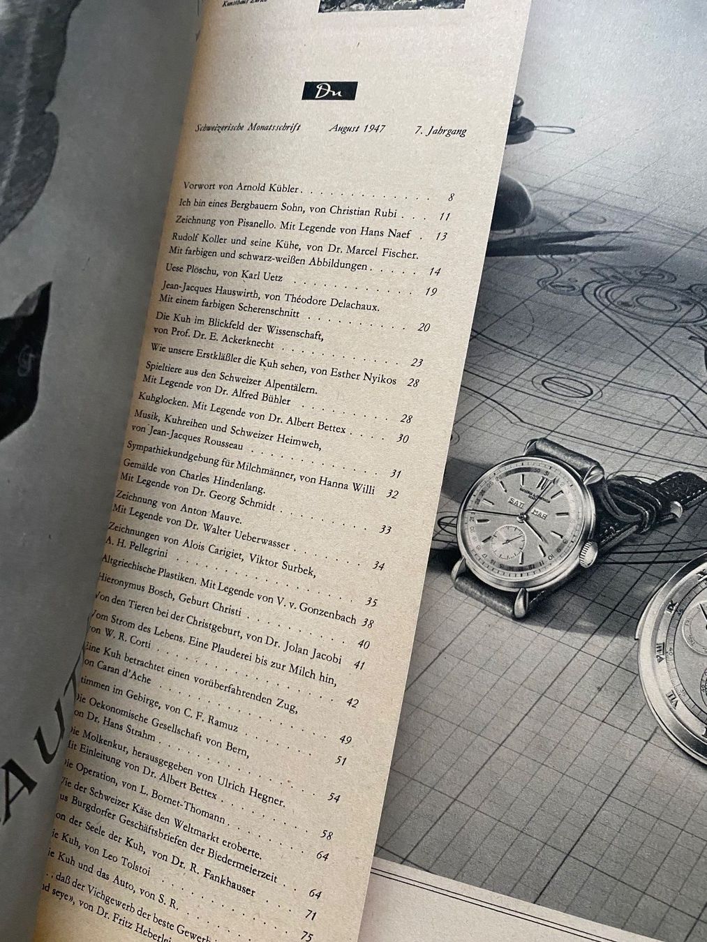 Zeitschriften & Magazine: 78 Du Schweizerische Monatsschrift August 1947 Die Kuh – Gebraucht aus Pfäffikon ZH von Emporos_42 1