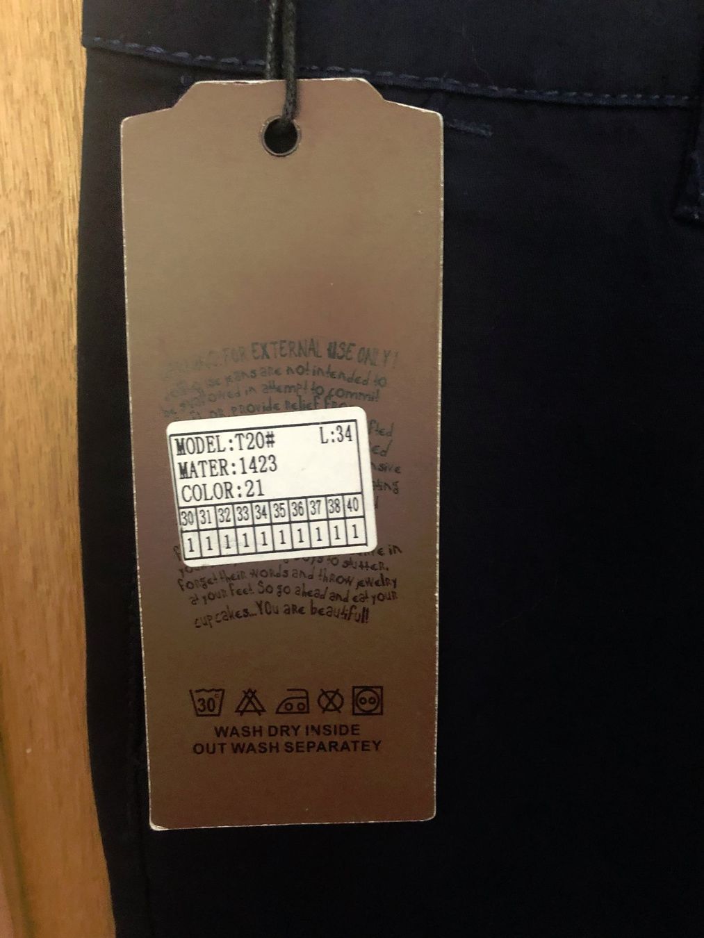 Pantaloni: TTN Blue Hose W 40 L 34 NEU – Usato da Zürich venduto da galble 4