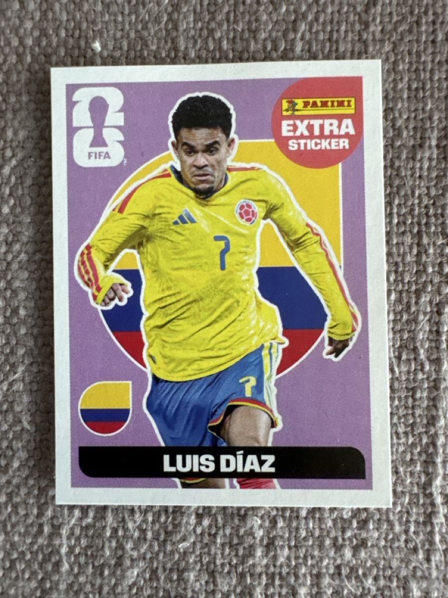 Panini Carte collezionabili: WM 2026 Panini extra Sticker Luis Díaz Pink – Nuovo (secondo la descrizione) da Zürich venduto da Stg7 1