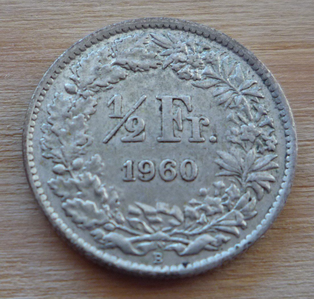 Toutes les monnaies: 1/2 Franken 1960 – D'occasion à Rieden SG par Brockehuesli