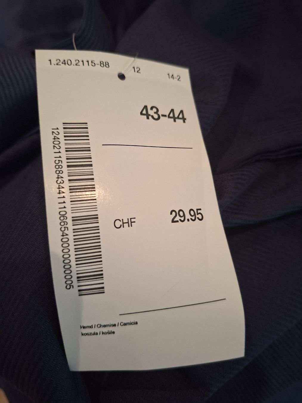 Hemden: Herrenhemd Vögele 43-44 – Neu (gemäss Beschreibung) aus Hausen AG von Emirfinn 2
