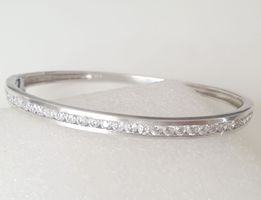 Eleganter Armreif, Armspange Silber 925 mit Zirkonia •