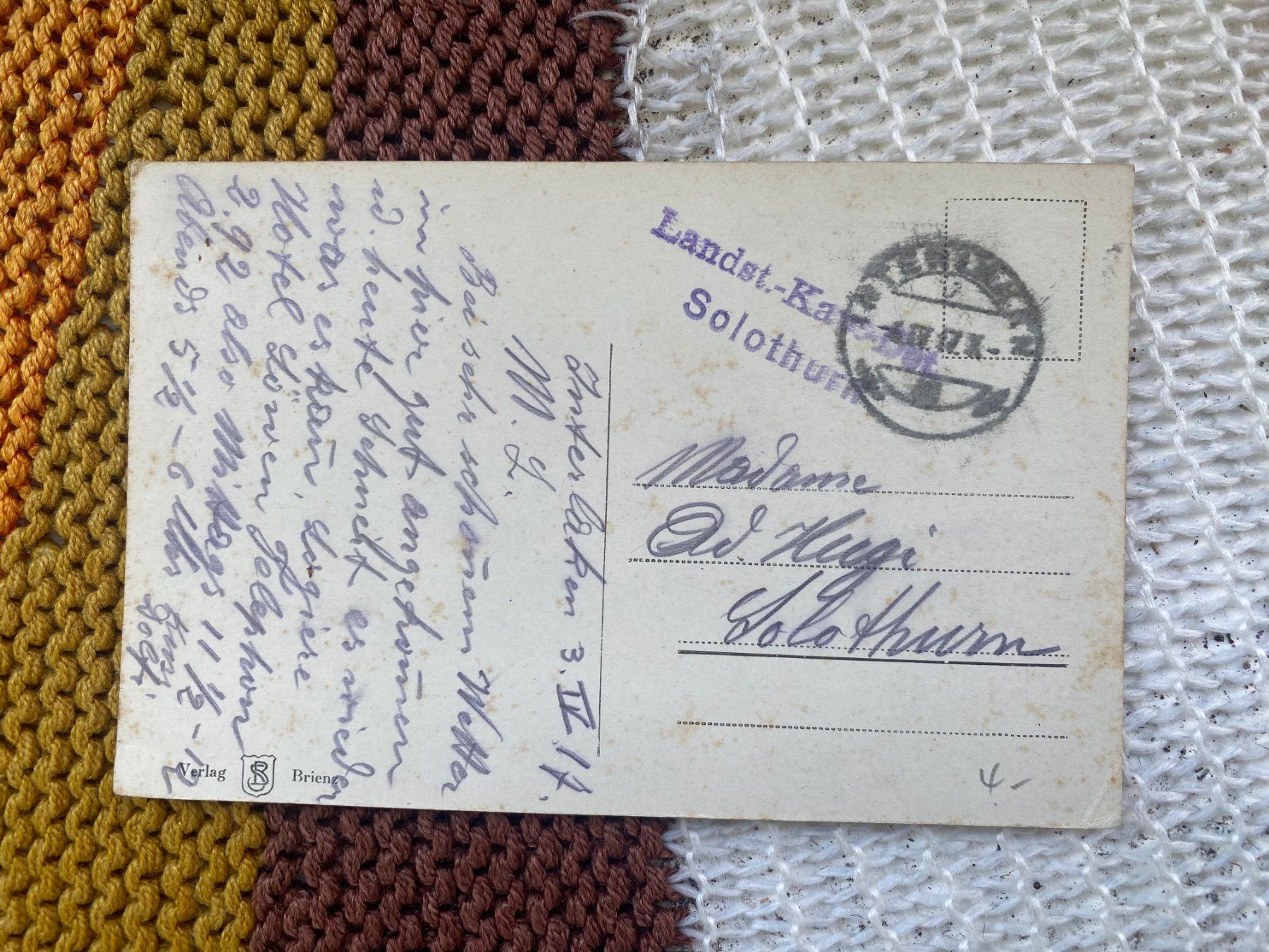 Cartoline postali: 1917 AK Interlaken – Usato da Langendorf venduto da Antik-Samariter 1