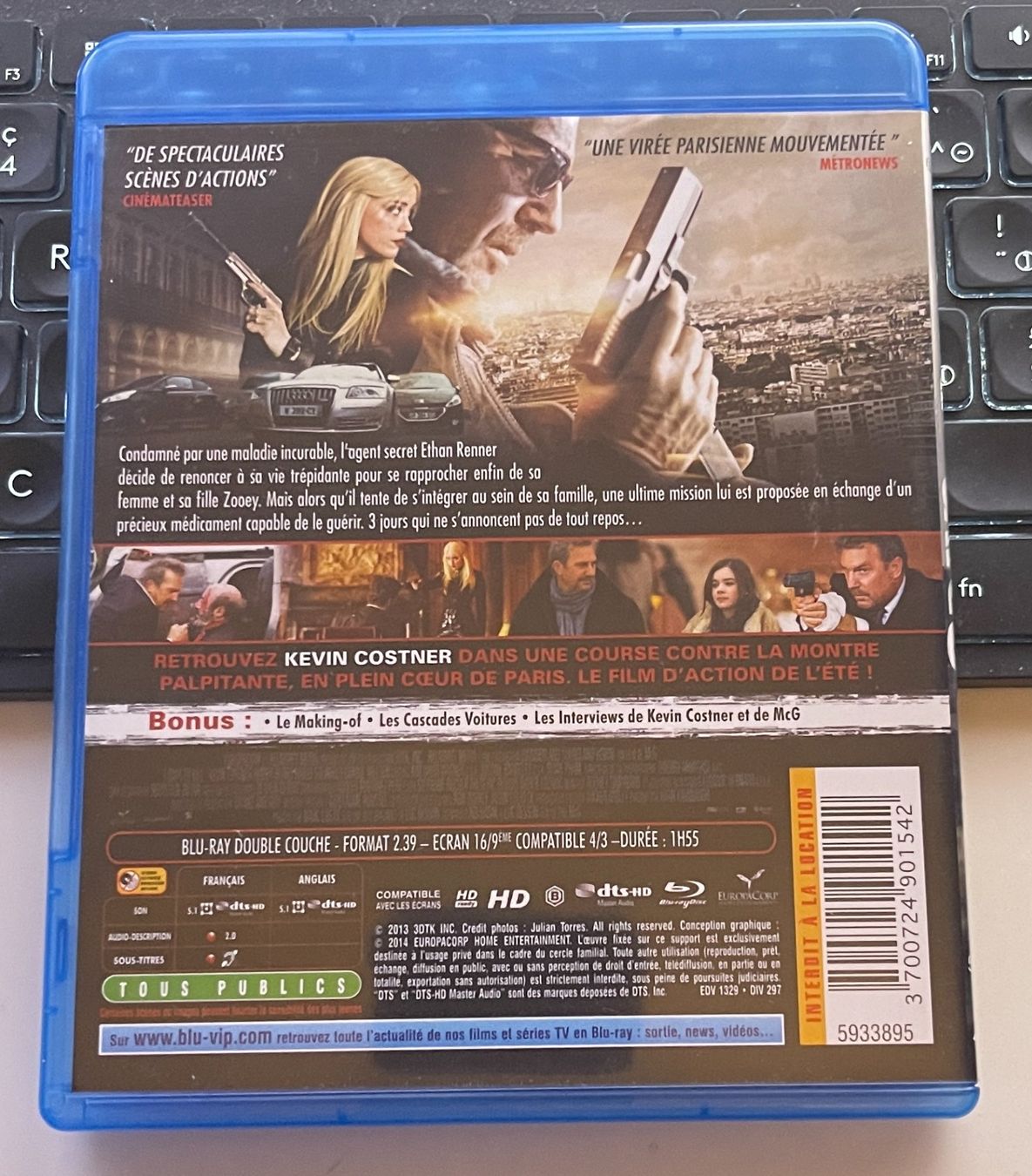 Tous les DVDs: 3 Days to Kill (2014) - Blu-ray – D'occasion à Semsales par __Florian__ 2