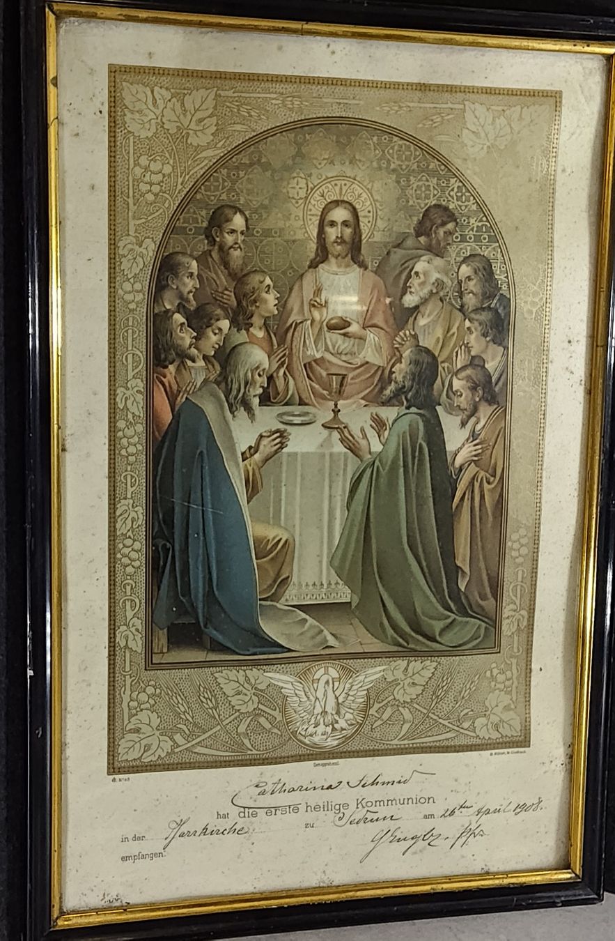 Foto & Immagini: Religiöses Bild Erstkommunion 1908 gerahmt – Usato da Altdorf UR venduto da Liveo-shop 1