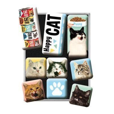 Calamite: 9-tlg Magnet-Set-HAPPY CAT – Nuovo e nell'imballaggio originale da Rupperswil venduto da big-one-sale