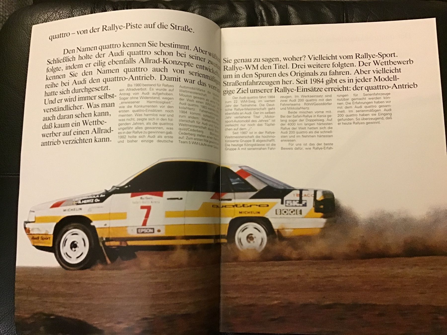 Audi Dokumente: Audi quattro Programm 16 Seiten August 1988 – Gebraucht aus Scherzingen von Starseller62 1