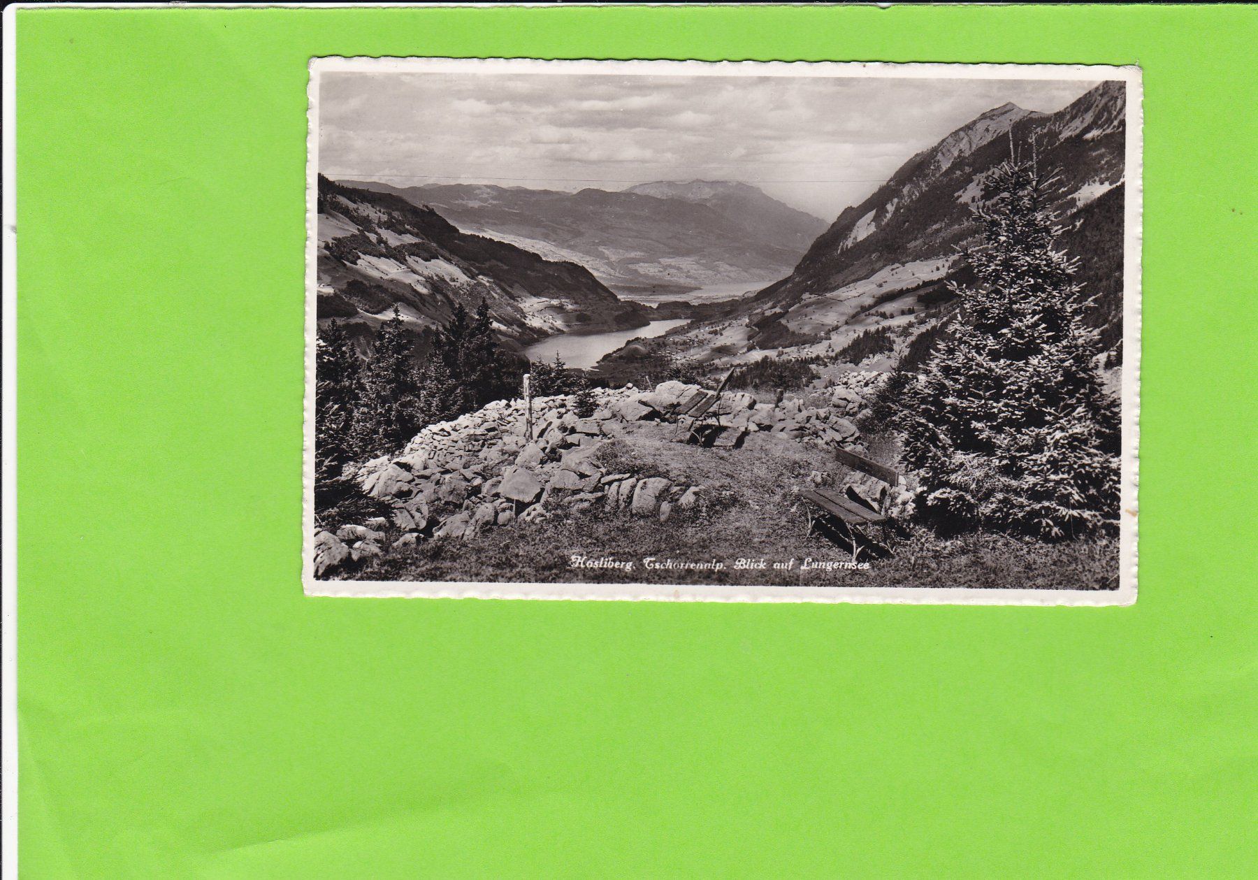 Cartoline postali: Hasliberg. Tschorrenalp-Lungernsee – Usato da St. Peterzell venduto da neckertal