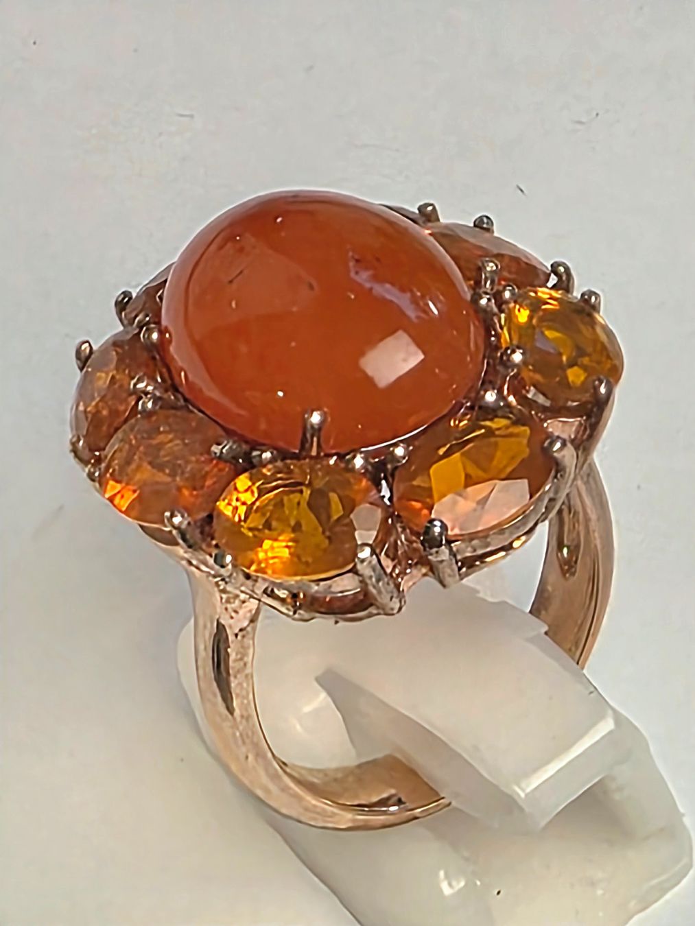 Anelli: Edelstein Fingerring orange – Nuovo e nell'imballaggio originale da Zürich venduto da adriben 4