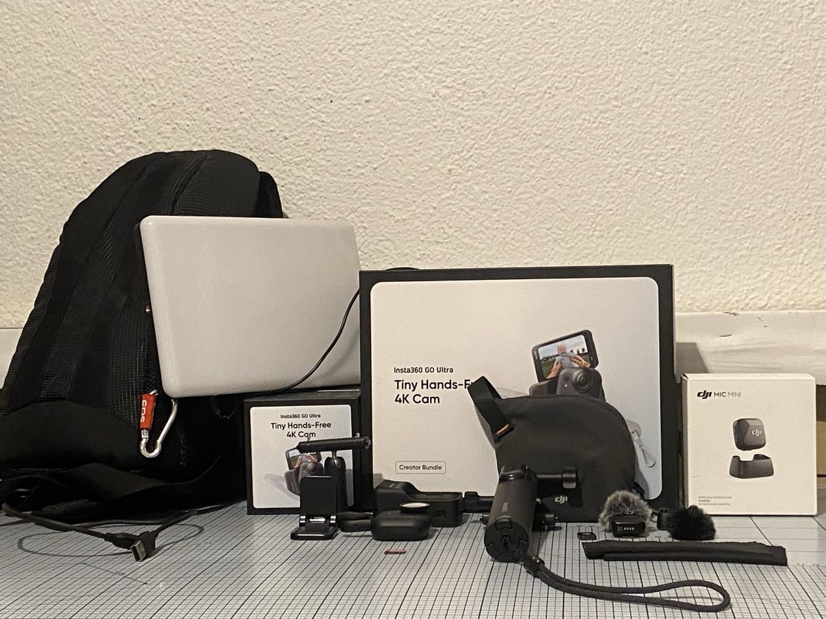 Insta360 Action Cam: Insta360 GO 3 Creator Bundle + DJI Mic Mini + Light & Bag – Neu (gemäss Beschreibung) aus Arni AG von mat_7fmx 5