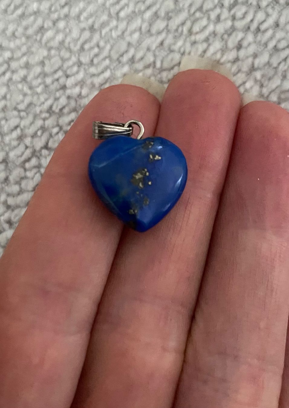 Anhänger: Hübscher Herzanhänger Lapislazuli 💙 – Gebraucht aus Wollerau von luxury_82