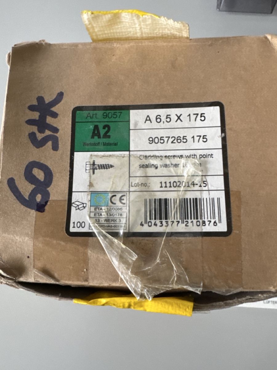 Tutti gli attrezzi: Fassadenschrauben 6,5 x 175mm A2 mit Dichtscheibe – Nuovo (secondo la descrizione) da Zürich venduto da takol 3