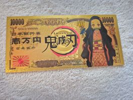 Gold Foil Plated Demon Slayer Nezuko Kamado Banknote