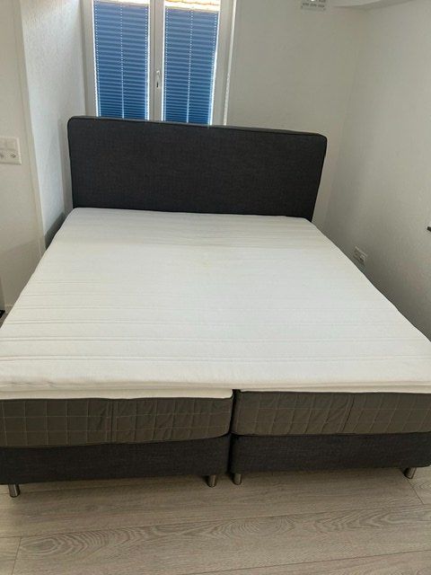 Ikea Letti: Bett Boxspring IKEA Dunvik dunkelgrau Masse 180x200cm – Usato da Duggingen venduto da zeno133 2