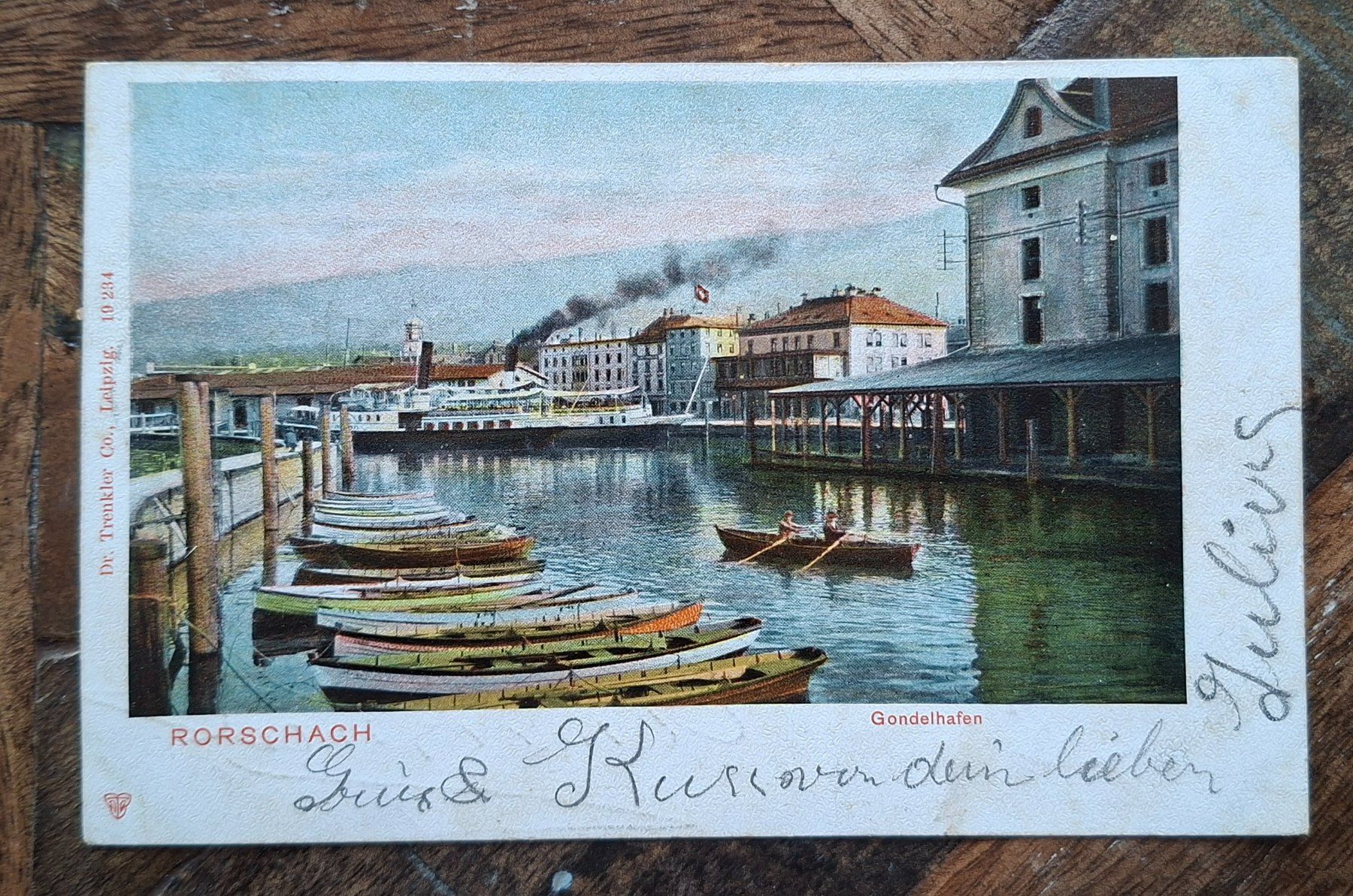 Cartes postales: Gondelhafen Rorschach 1902 – D'occasion à Dielsdorf par Janisjan