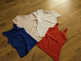 4 T-Shirts & Träger Tops, Sommer Set, Grösse S