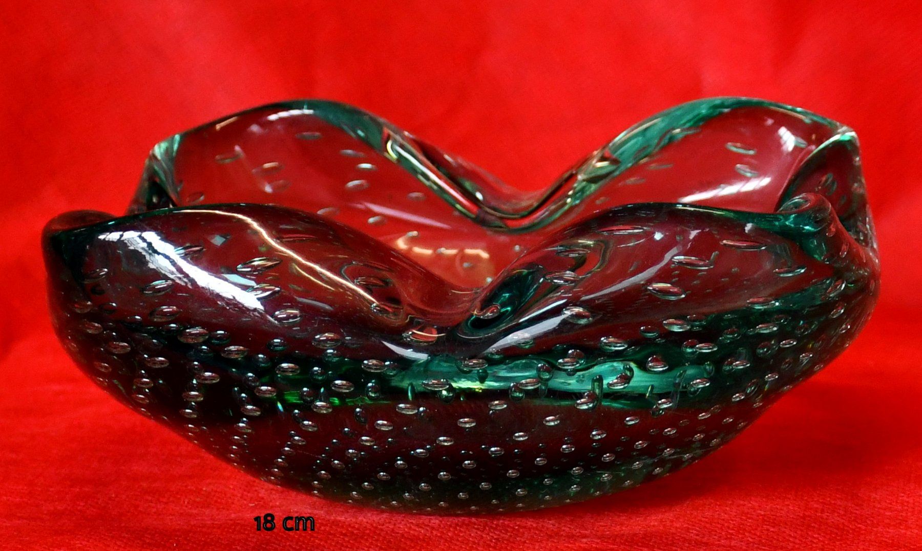 Murano Schalen: Schale  aus Murano Glas 18x15 cm – Gebraucht aus Rotkreuz von salsanera
