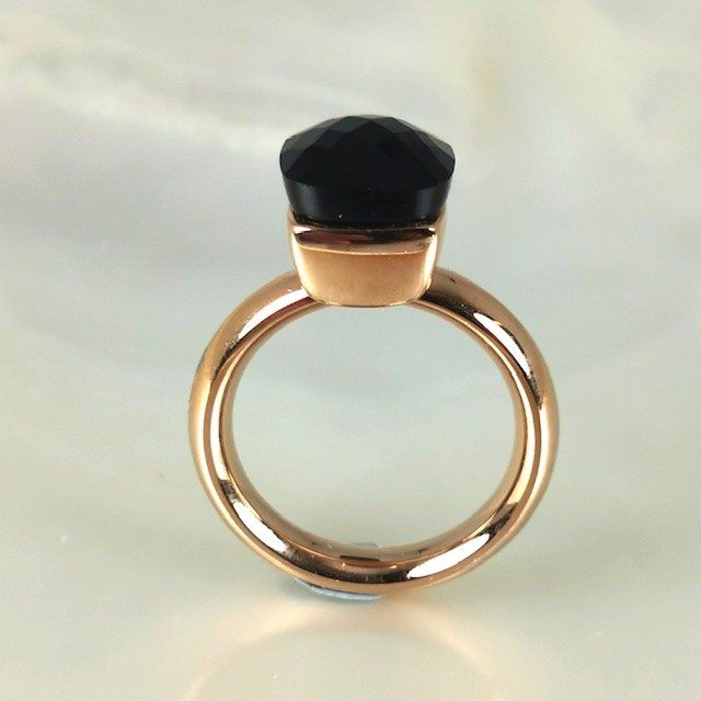 Anelli: Bague acier rose "Qudo" pierre synth.- noir - T.52 – Nuovo e nell'imballaggio originale da Préverenges venduto da Finepearlsgem 4