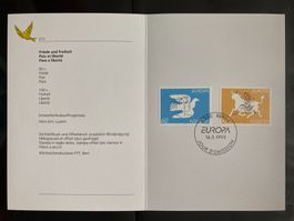 Schweiz 1995 PTT-Bögli 313 Sondermarken Europa CEPT Erni