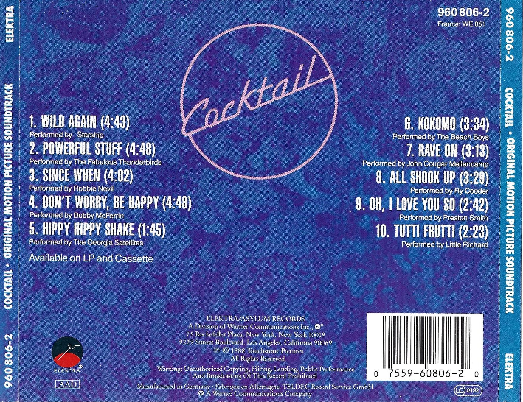 CD: Original Soundtrack Cocktail – Usato da Steinhausen venduto da rasuni 3