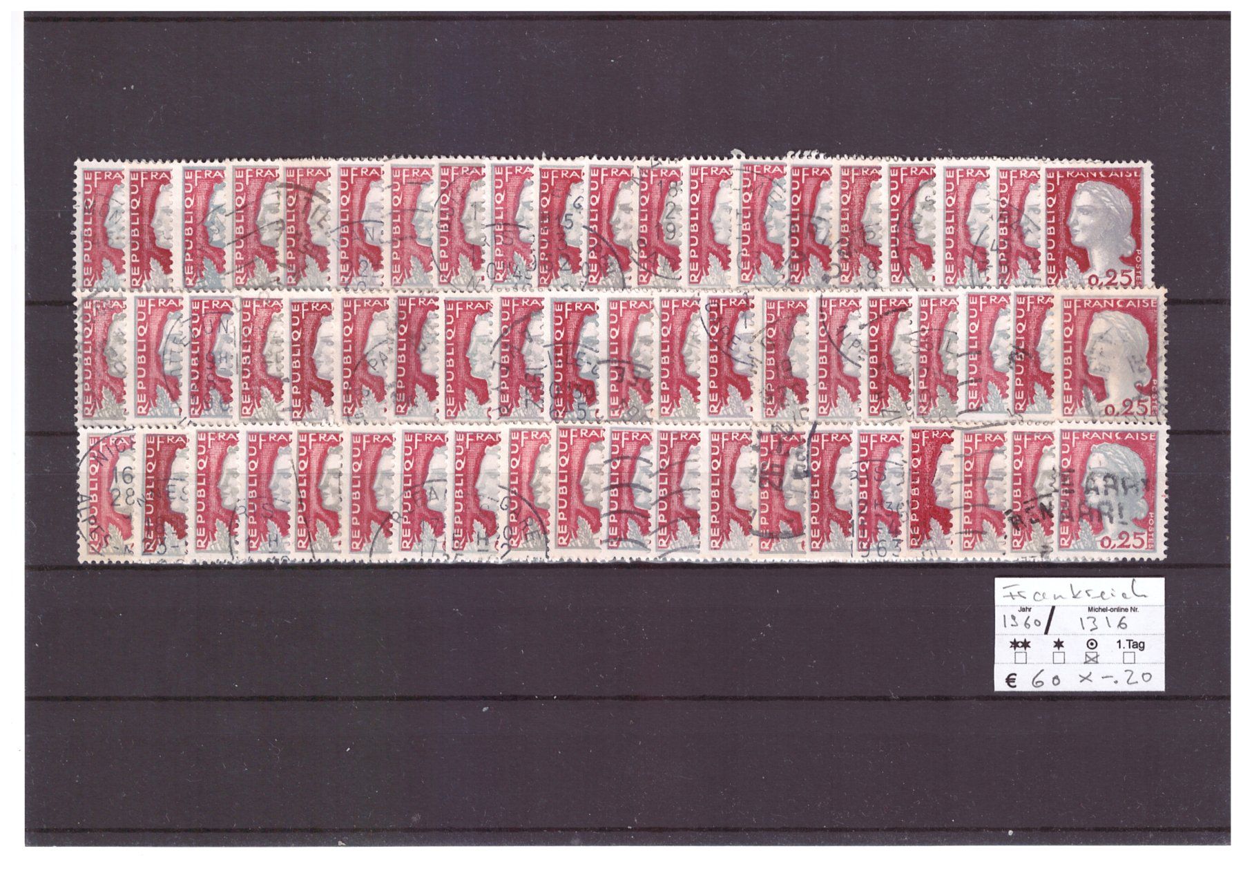 Tous les timbres: Frankreich: Lot Freimarken – D'occasion à Wittenwil par Khunruedi 5