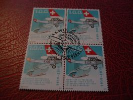 Marke 100 Jahre Luftverkehr, 2019, FDC + Lose 4erblock ET-o