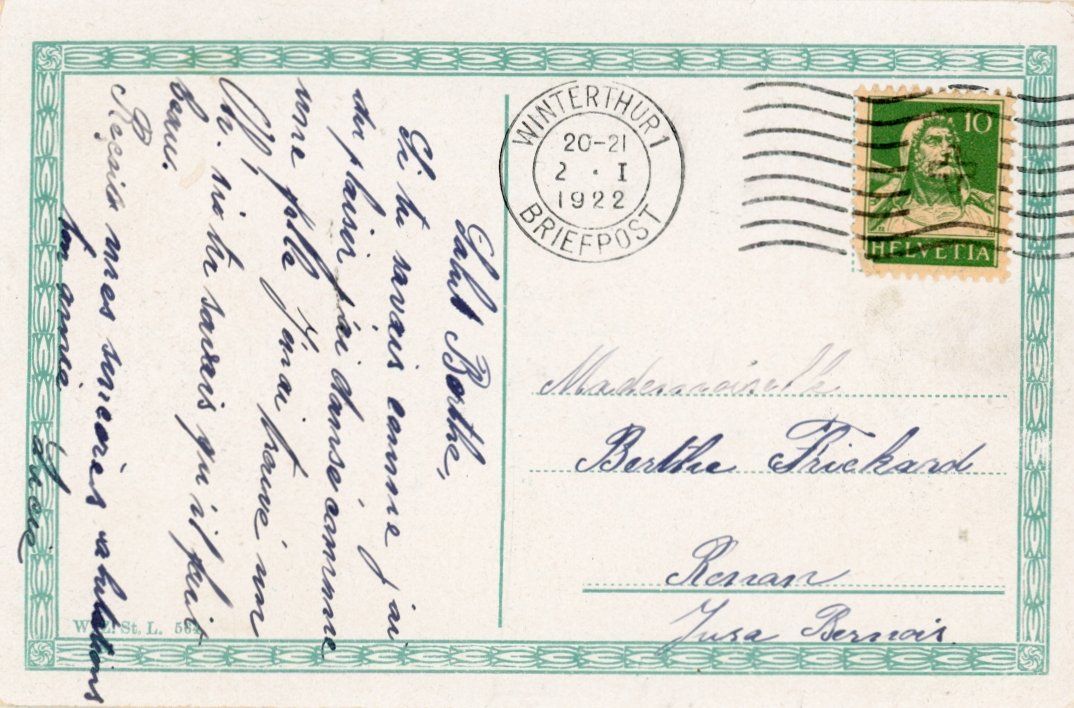 Cartoline postali: Veltheim   AG       um  1 9 2 2 – Usato da Brig venduto da Valcards54 1