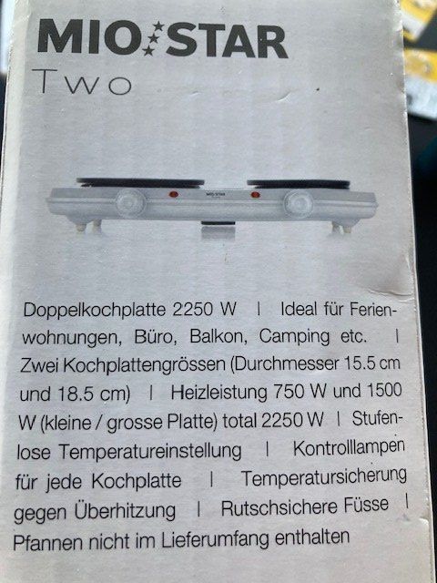 Cucine: Doppelkochplatte MIO-STAR TWO 2250W – Usato da Reiden venduto da Htoni 3