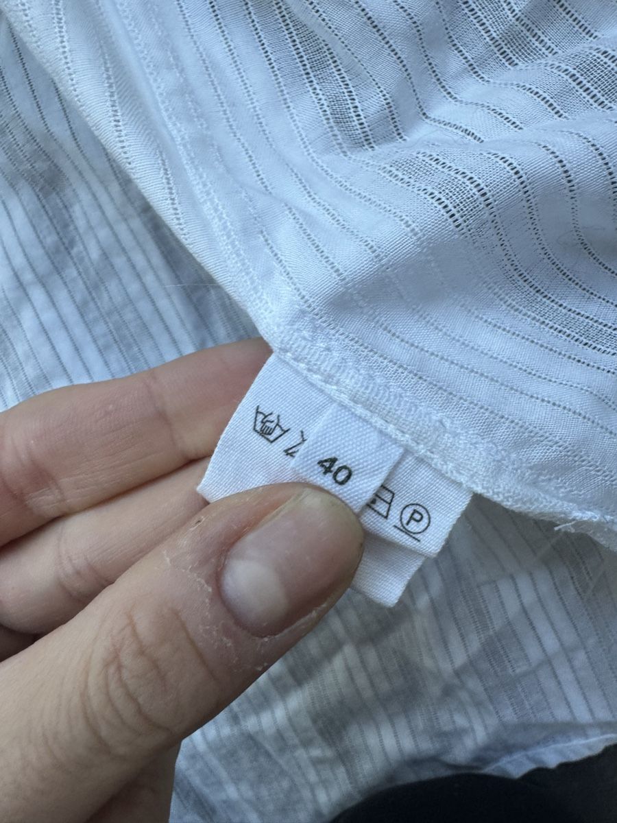Camicette: White cotton blouse - baumwoll hemd weiss – Usato da Zürich venduto da forestF4iry 3