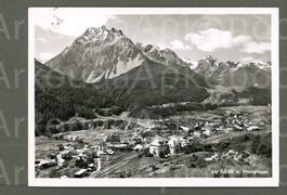 AK sw Schuls Scuol GR Dorf von Nordost ≈ 1945